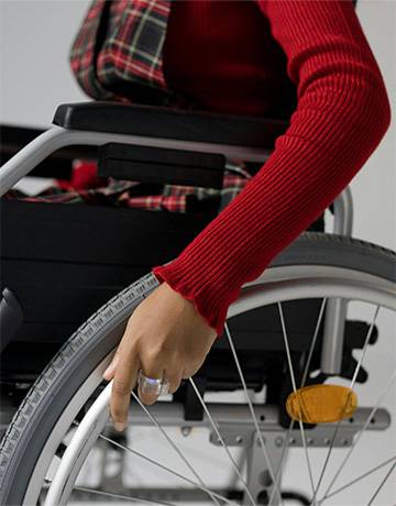 Woman in a wheelchair