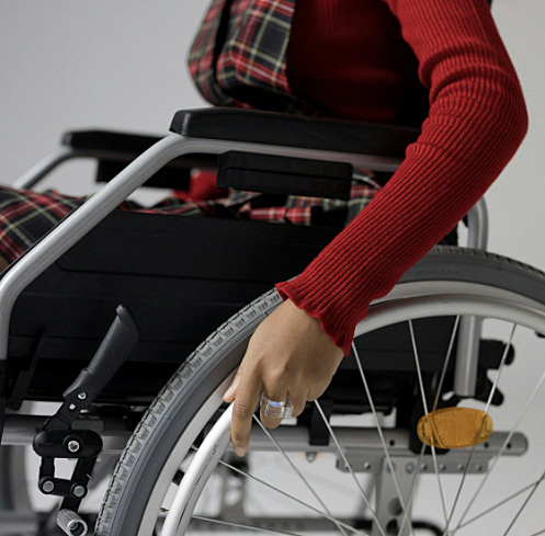 woman in wheelchair